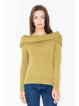 FIGL FIGL Bluzka M469 Khaki Regular Fit
