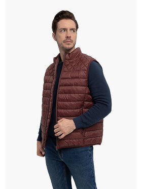 Volcano Volcano Kamizelka V-MER Czerwony Regular Fit