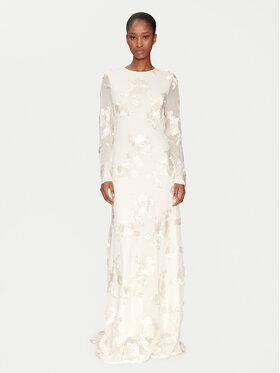 YAS YAS Abendkleid Floree 26036358 Écru Regular Fit