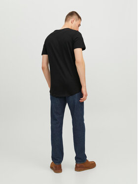 Jack&Jones Majica Noa 12113648 Črna Long Line Fit