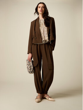 Oltre Oltre Pantaloni di tessuto P011J002662N032 Marrone Boy Fit