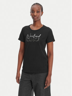 Liu Jo Sport Liu Jo Sport T-särk TA6252 JS923 Must Regular Fit