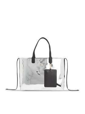 Tommy Hilfiger Tommy Hilfiger Geantă Iconic Tommy Tote Metal AW0AW15202 Gri