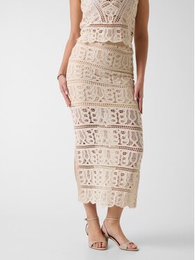 Guess Guess Spódnica mini 182448 Beżowy Classic Fit