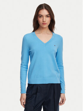 Tommy Hilfiger Tommy Hilfiger Пуловер WW0WW40098 Син Regular Fit