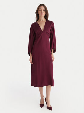 ViCOLO ViCOLO Sukienka koktajlowa TF0250 Bordowy Regular Fit