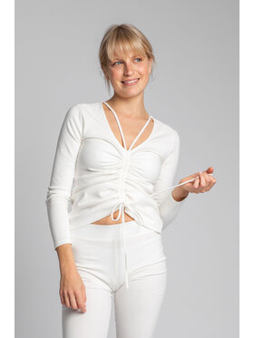 LaLupa LaLupa Bluzka LA038 Biały Comfortable Fit