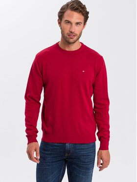 Cross Jeans Cross Jeans Sweter 34156-529 Czerwony Regular Fit