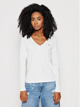 Tommy Hilfiger Tommy Hilfiger Bluza Classic WW0WW30489 Bela Regular Fit