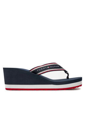 Tommy Hilfiger Tommy Hilfiger Джапанки Hilfiger Hi Wedge Beach Sandal FW0FW08012 Тъмносин