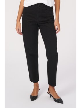 TeeShoppen TeeShoppen Jeansy Oryginalna Mom Mom Jeans Czarny Boyfriend Fit
