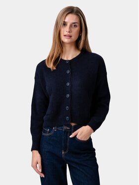 TeeShoppen TeeShoppen Kardigan 'Basic Collection' Niebieski Regular Fit