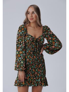 LAURELLA LAURELLA Sukienka codzienna 4TL001 Czarny Regular Fit