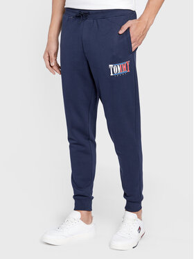 Tommy Jeans Tommy Jeans Spodnie dresowe Essential Graphic DM0DM15031 Granatowy Slim Fit