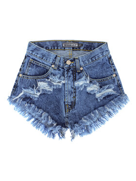 MissDenim MissDenim Szorty jeansowe High Waist Niebieski Regular Fit