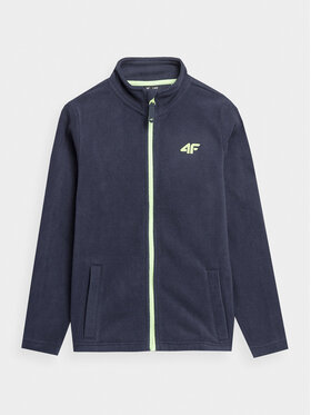 4F 4F Fleecová mikina 4FJAW23TFLEM105 Tmavomodrá Regular Fit