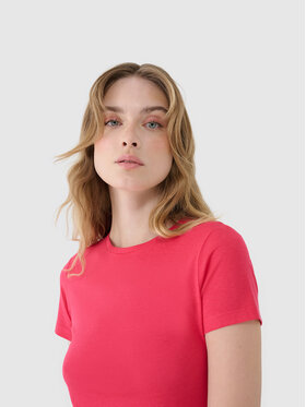 4F 4F T-Shirt COMMON GROUND Różowy Slim Fit
