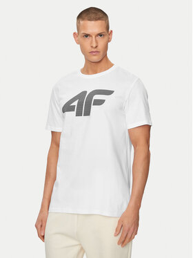 4F 4F T-Shirt 4FWSS24TTSHM1155 Bílá Regular Fit