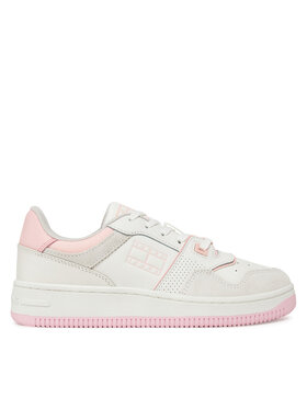 Tommy Jeans Tommy Jeans Laisvalaikio batai Tjw Retro Basket Washed Suede EN0EN02773 Balta