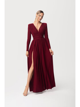 Aurora Aurora Sukienka wieczorowa Adelle Bordowy Ladies Fit