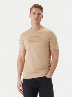 KARL LAGERFELD KARL LAGERFELD T-Shirt 755060 562242 Béžová Regular Fit