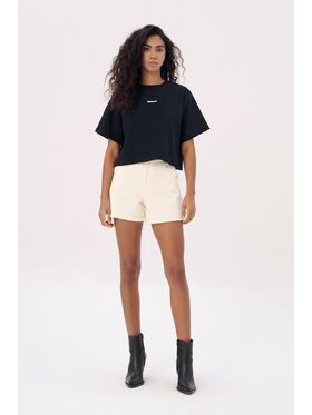 Misaga Misaga Szorty jeansowe DNM SHORTS Biały Regular Fit