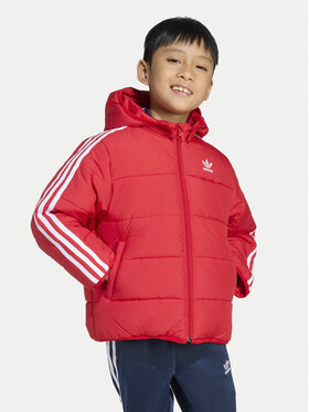 adidas adidas Zimska jakna adicolor JV8550 Rdeča Loose Fit
