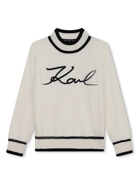 Karl Lagerfeld Kids Karl Lagerfeld Kids Sweter Z30218/122 Écru Regular Fit