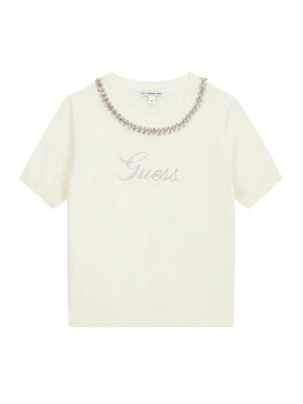 Guess Guess Pulover J6RR14 Z2NQ2 Écru Regular Fit