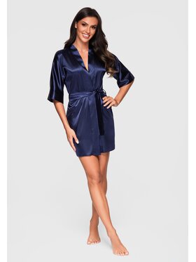 Ombre Ombre Szlafrok LW-NWRB-0108 Granatowy Regular Fit