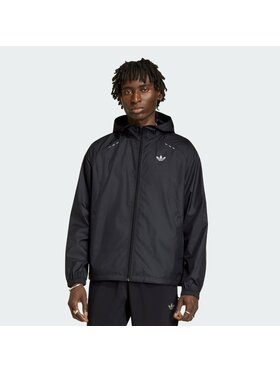 adidas adidas Wiatrówka TECH TREFOIL ESSENTIALS Czarny Regular Fit