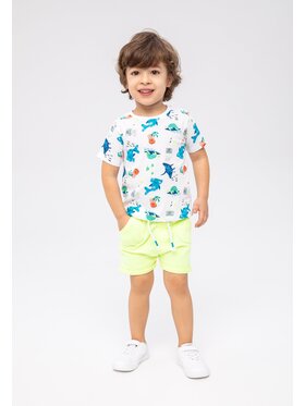 minoti minoti Komplet t-shirt i spodenki catch 4 Żółty Regular Fit
