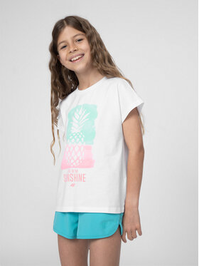4F 4F Tričko 4FJSS23TTSHF396 Biela Regular Fit