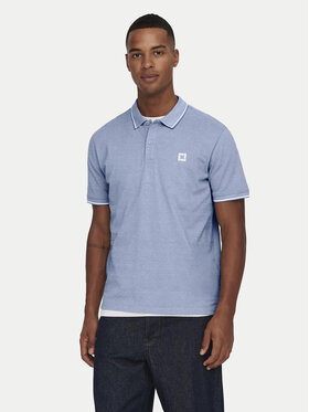 Only & Sons Only & Sons Polo Fletcher 22024827 Błękitny Regular Fit