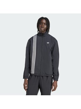 adidas adidas Bluza Firebird Front Stripes Woven Czarny Regular Fit