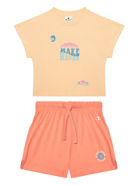 Champion Champion Set tricou și pantaloni scurți 405127 Portocaliu Regular Fit