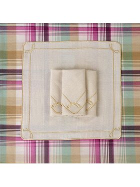 Roseberry Home Roseberry Home Serwetki haftowane Golden Bows Złoty