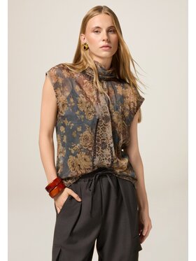 Oltre Oltre Blusa 2032J000797N0Z2 Écru Regular Fit