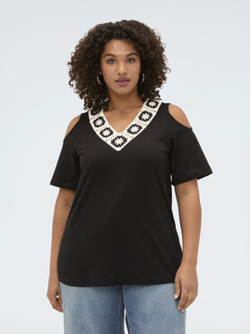 Fiorella Rubino Fiorella Rubino T-Shirt G0AEL009161N033 Czarny Regular Fit