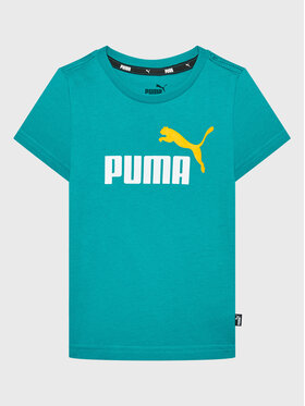Puma Puma T-Shirt Essentials+ Col Logo 586985 Modrá Regular Fit