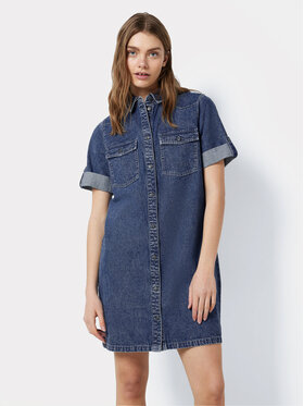Noisy May Noisy May Džínsové šaty New Signe 27030040 Modrá Loose Fit