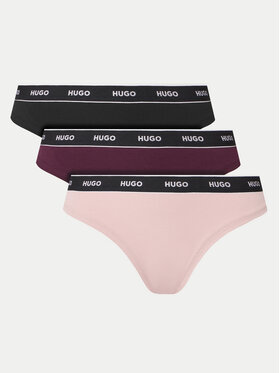 HUGO Hugo Sada 3 kusů string kalhotek 50480150 Barevná