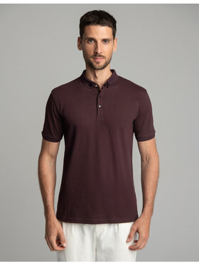 Borgio Borgio Polo Matteo 01 Bordowy Classic Fit