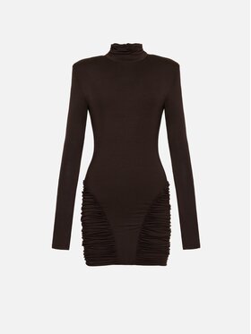 La Mania La Mania Sukienka koktajlowa ORELIS Brązowy ciemny Basic Fit