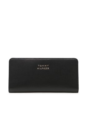 Tommy Hilfiger Tommy Hilfiger Velká dámská peněženka Casual Chic Leather Large Wallet AW0AW14916 Černá