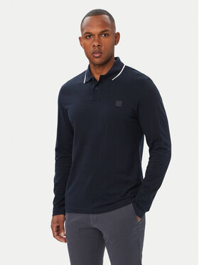 BOSS BOSS Polokošeľa PasserfordLong 50566186 Tmavomodrá Regular Fit