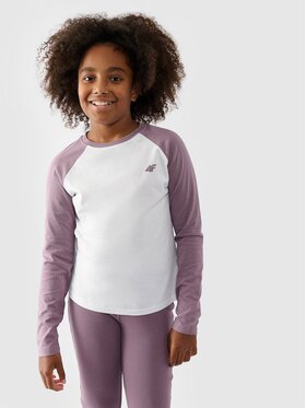 4F 4F Longsleeve 4FJWAW24TLONF291-51S Fioletowy Regular Fit