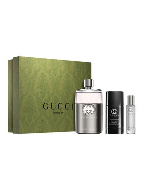 Gucci Gucci Guilty pour Homme zestaw woda toaletowa 90 ml + woda toaletowa 15 ml + dezodorant sztyft 75 g Zestaw