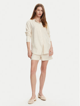Selmark Selmark Set Hemd und Stoffshorts BC176 Beige Relaxed Fit