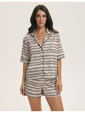 Esotiq Esotiq Piżama 44916 Beżowy Regular Fit